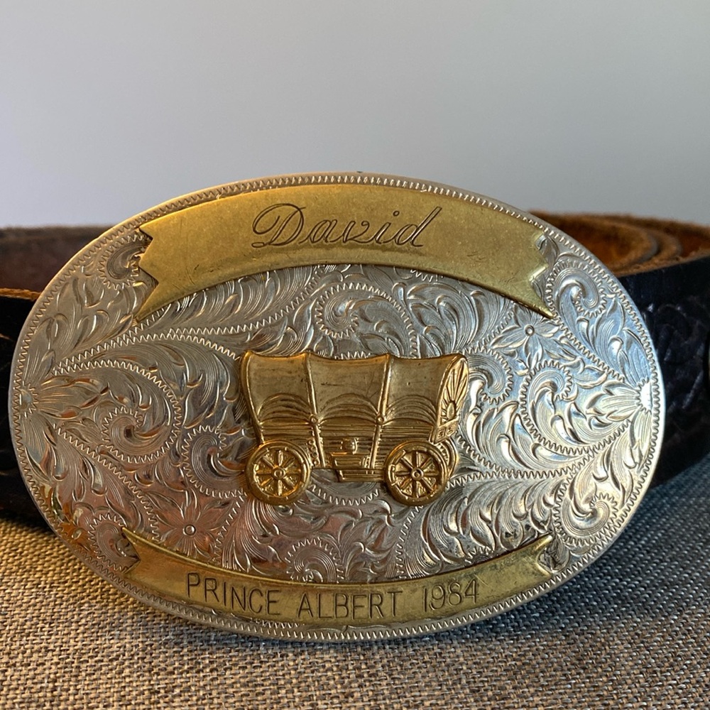 Vtg Western Montana Silversmiths Belt Buckle